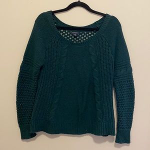 Scarab green American Eagles cable knit sweater